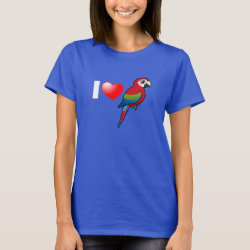 I Love Green-winged Macaws Women's Basic T-Shirt