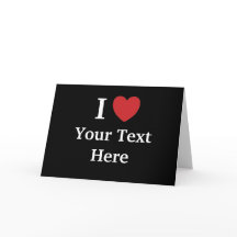 I Love Greetings Card - Add Text + Caption