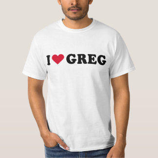 I Love Greg Gifts on Zazzle