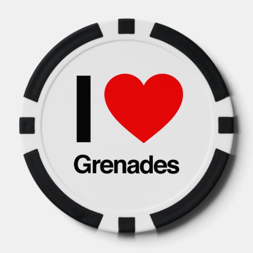 i love grenades poker chips