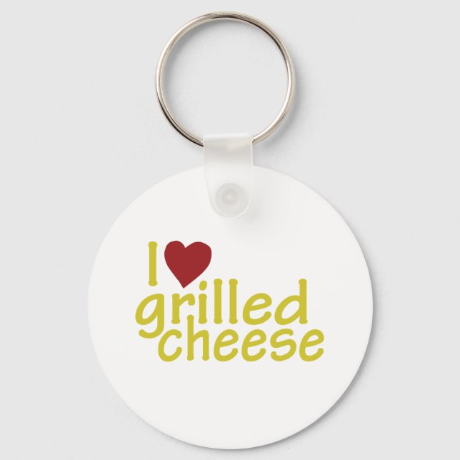 I Love Grilled Cheese Keychain (Front)