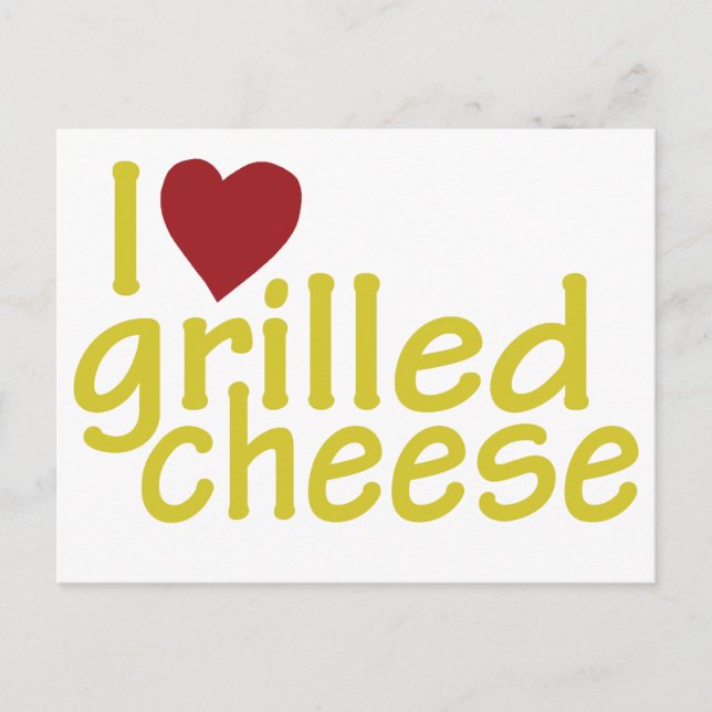 I Love Grilled Cheese Postcard (Front)