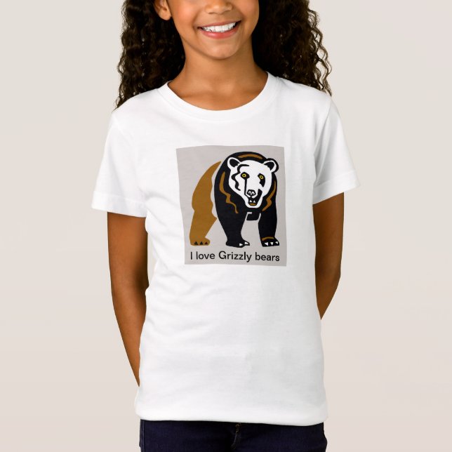 I love GRIZZLY BEARS- Animal lover - Wildlife T-Shirt (Front)