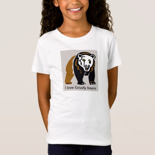 I love GRIZZLY BEARS_ Endangered animal _ Wildlife T_Shirt