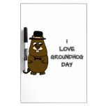I love Groundhog Day Dry Erase Board