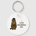 I love Groundhog Day Keychain