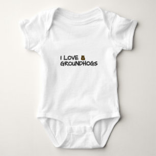 I love groundhogs baby bodysuit