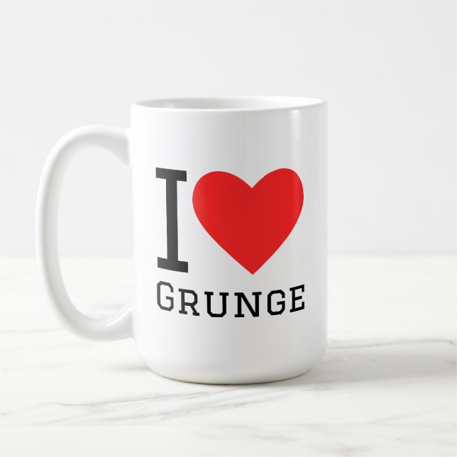 I love grunge coffee mug (Left)