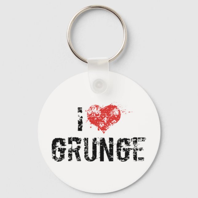 I Love Grunge Keychain (Front)