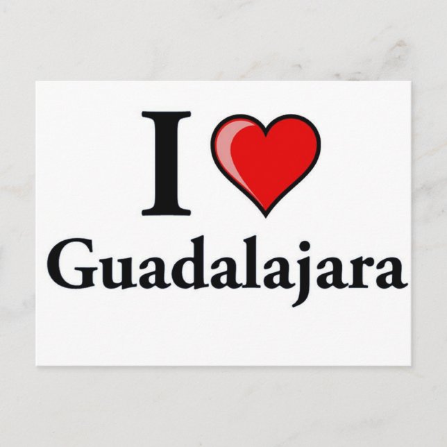 I Love Guadalajara Postcard (Front)