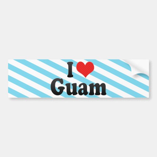 I Love Guam Bumper Sticker