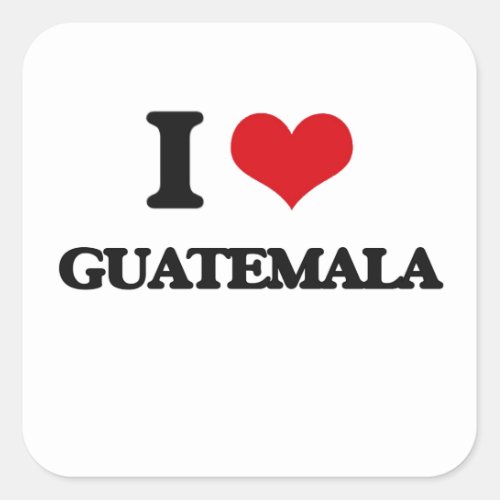 I Love Guatemala Square Sticker