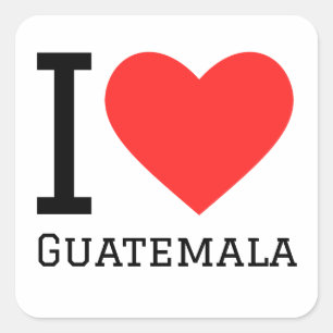 I love Guatemala square Stickers