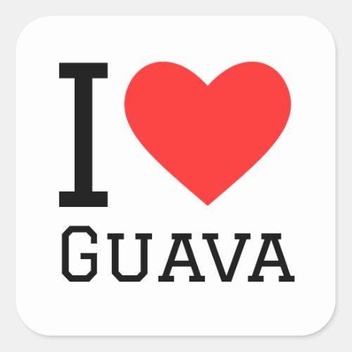 I love guava square sticker