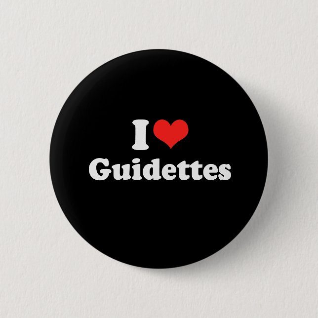 I Love Guidettes Pinback Button (Front)