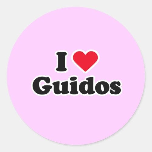 I love guidos classic round sticker