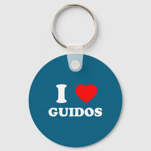 I Love Guidos Funny Italian American Quote  Keychain