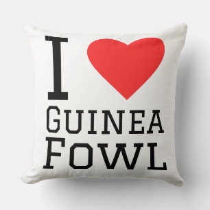 I love Guinea fowl Throw Pillow