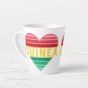 I Love Guinea, Guinean Heart Latte Mug