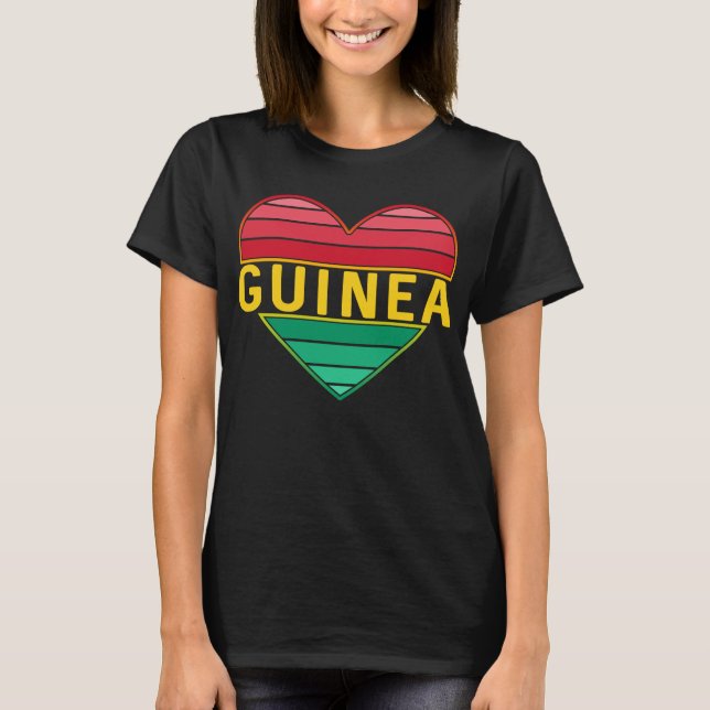 I Love Guinea, Guinean Heart T-Shirt (Front)