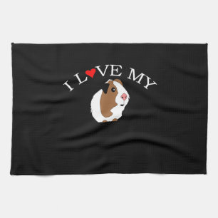 I Love Guinea Pig Guinea Pig Lovers Kitchen Towel
