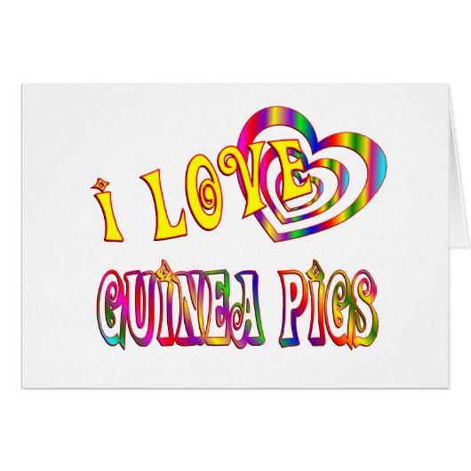 I LOVE GUINEA PIGS CARDS (Front Horizontal)