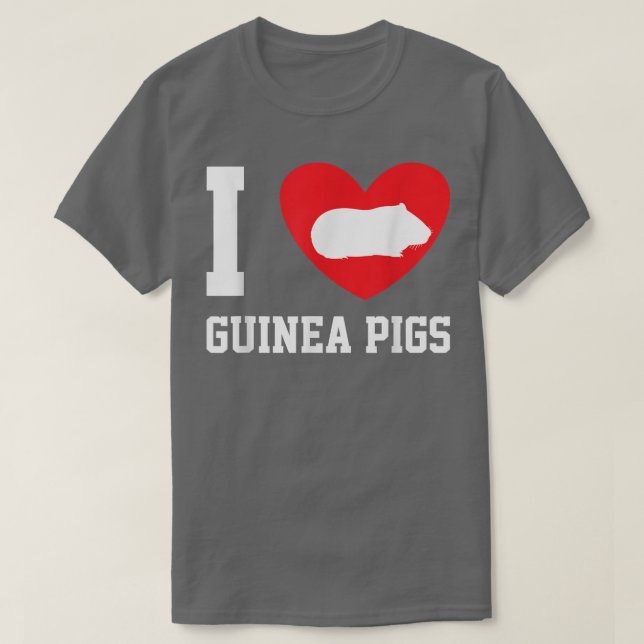 I Love Guinea Pigs Heart Guinea Pig Pet Lover  T-Shirt (Design Front)