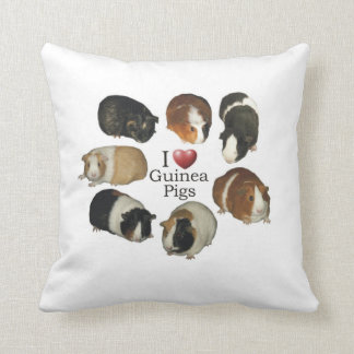 I Love Guinea Pigs Pillow