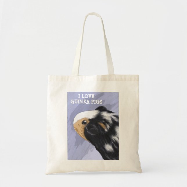 I Love Guinea Pigs Tote Bag (Front)