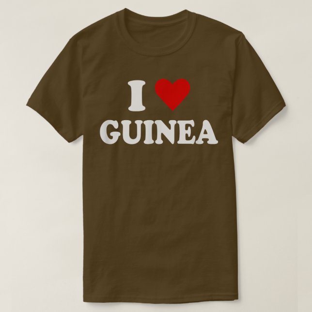 I Love Guinea  T-Shirt (Design Front)