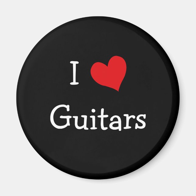 I Love Guitars Magnet (Front)