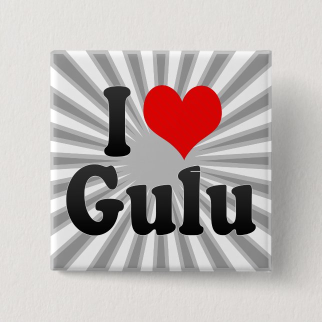 I Love Gulu, Uganda Button (Front)