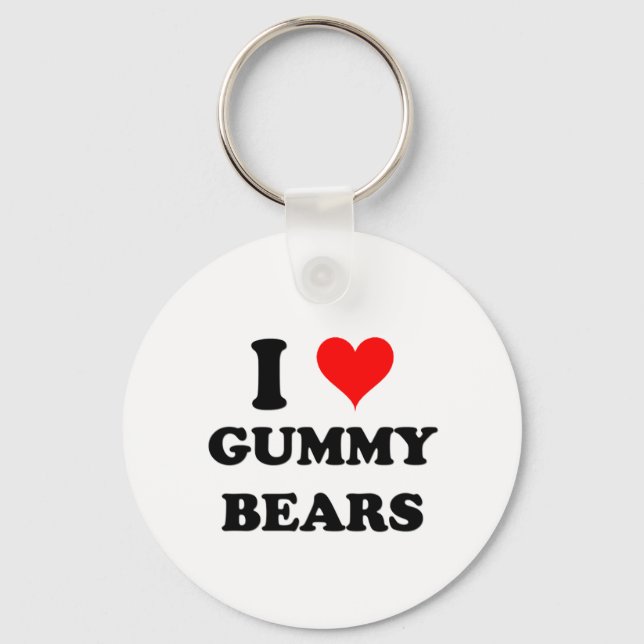I Love Gummy Bears Keychain (Front)