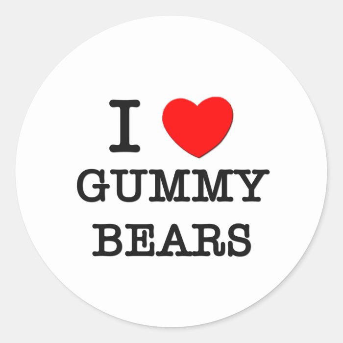 Love Gummy Bears Stickers