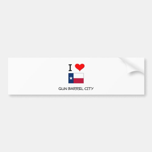 I Love Gun Barrel City Texas Bumper Sticker