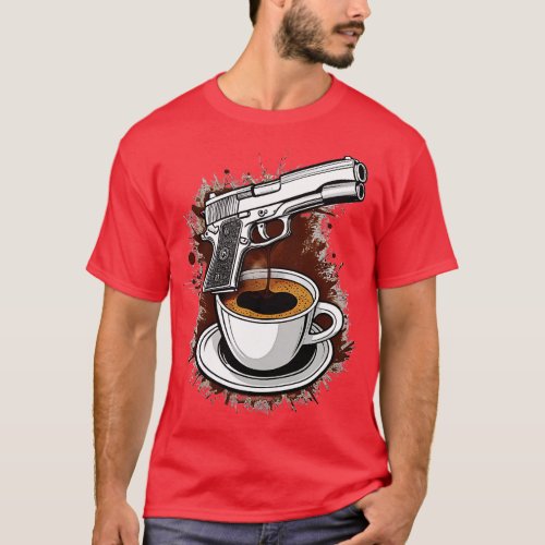 I Love Guns And Coffee T_Shirt