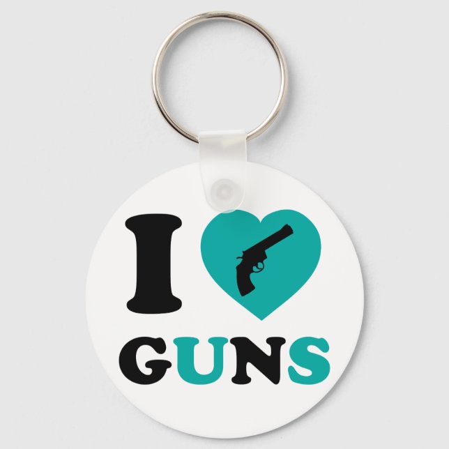 I Love Guns Keychain (Front)