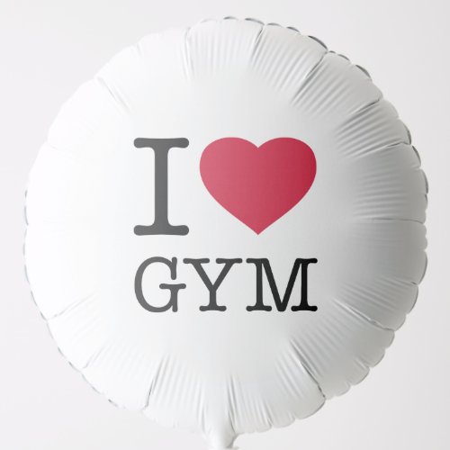 I LOVE GYM BALLOON