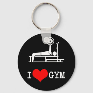 I Love GYM Keychain