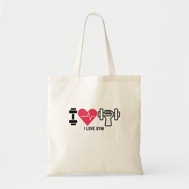 I Love Gym Tote Bag (Front)