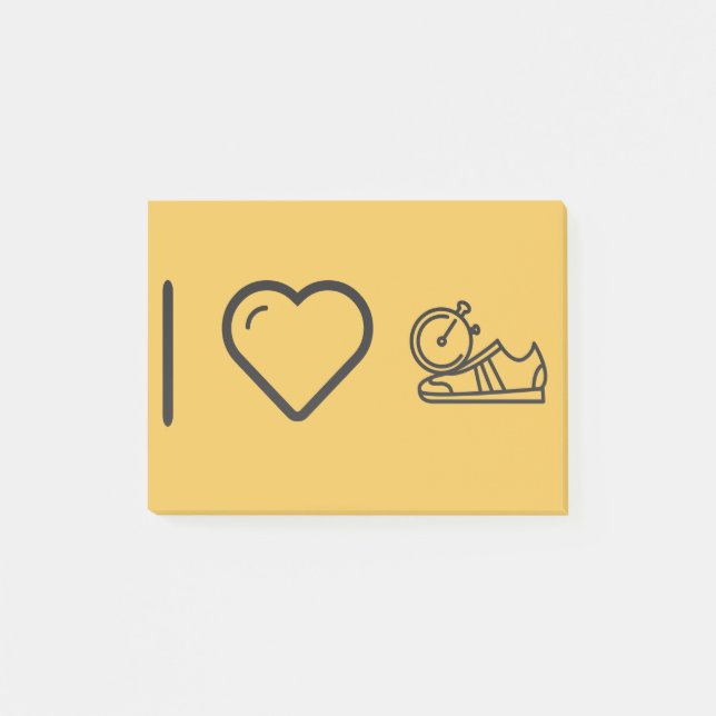 I Love Gymnast Shoes Post-it Notes (Front)