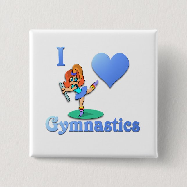 i love Gymnastics #1 Button (Front)