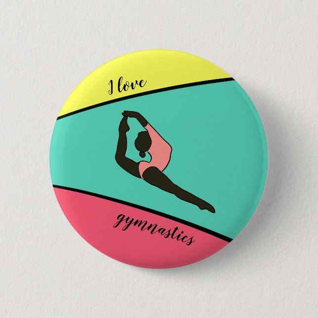 I love gymnastics Button (Front)