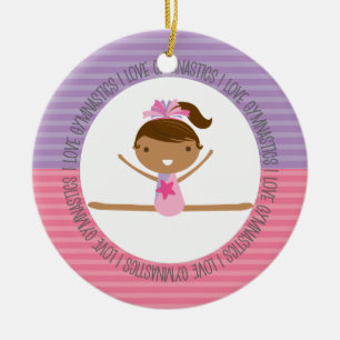 I LOVE GYMNASTICS Christmas Ornament