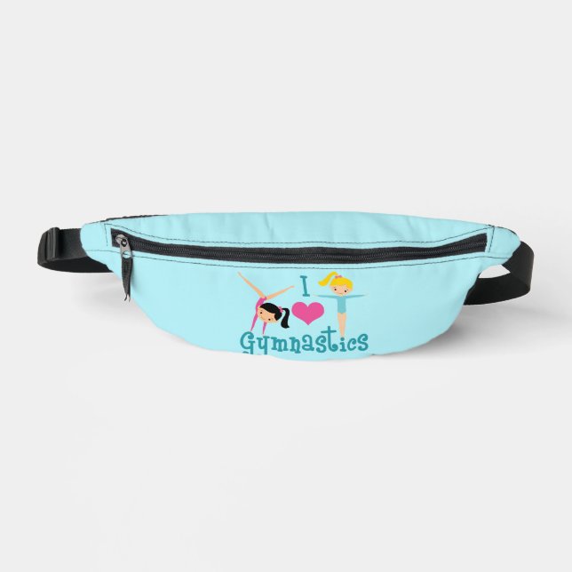 I Love Gymnastics Cute Gymnast Fanny Pack (Front)