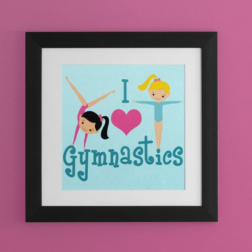 I Love Gymnastics Cute Gymnast Poster