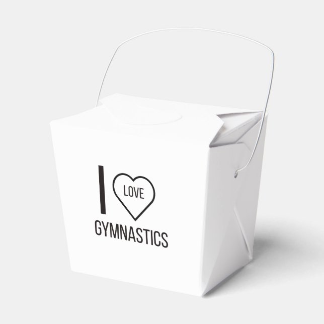 I LOVE GYMNASTICS FAVOR BOXES (Front Side)
