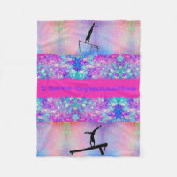 I Love Gymnastics Fleece Blanket