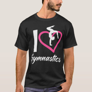 I Love Gymnastics Funny Cheerleading Gymnast  T-Shirt