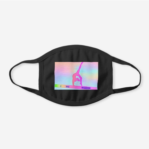 I LOVE GYMNASTICS girls virus face mask Black Cotton Face Mask